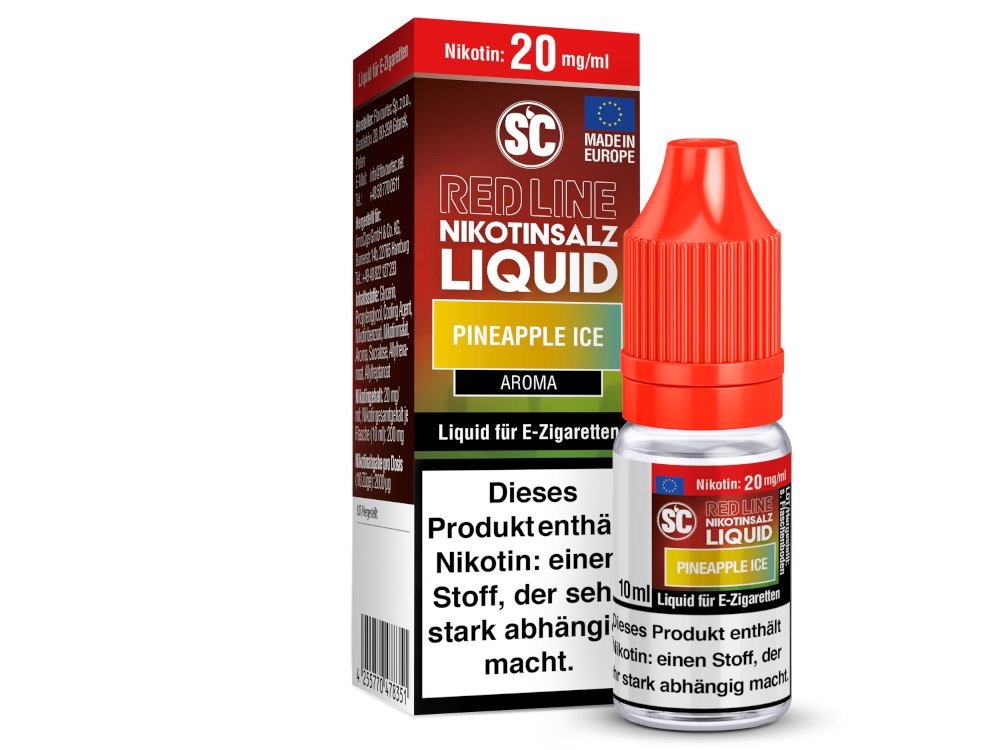 SC - Red Line - Pineapple Ice - Nikotinsalz Liquid - 20 mg/ml