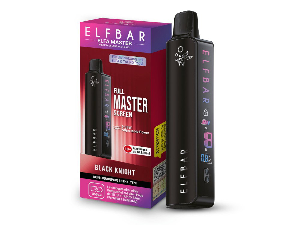 Elfbar Elfa Master 850 mAh Black Knight Elfbar Elfa Master 850 mAh Black Knight