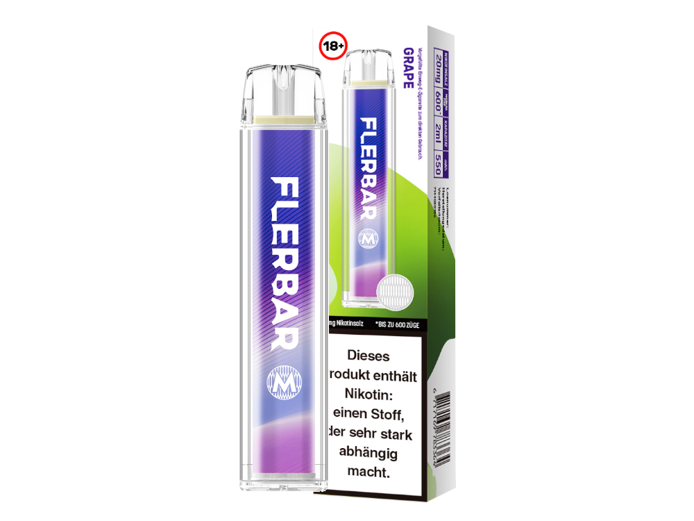 Flerbar - M Einweg E-Zigarette - Prefilled - Grape - 20 mg/ml