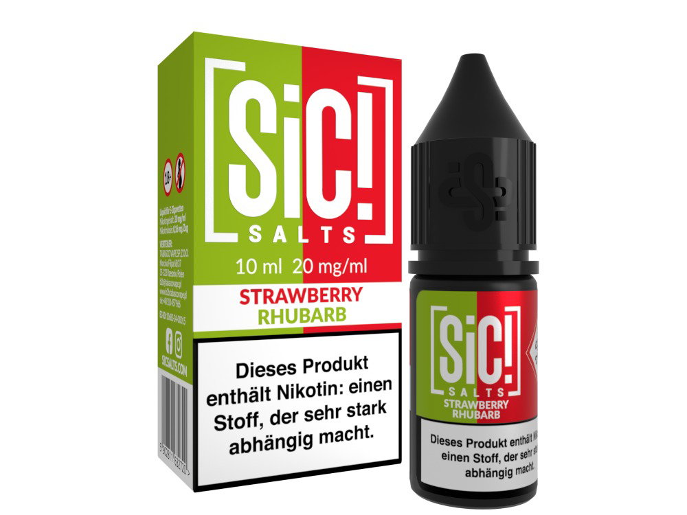 SiC! Salts - Nikotinsalz Liquid - Strawberry Rhubarb - 20 mg/ml