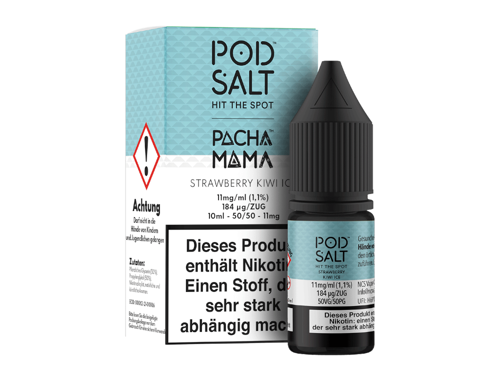 Pod Salt Fusion - Strawberry Kiwi Ice - Nikotinsalz Liquid - 11 mg/ml
