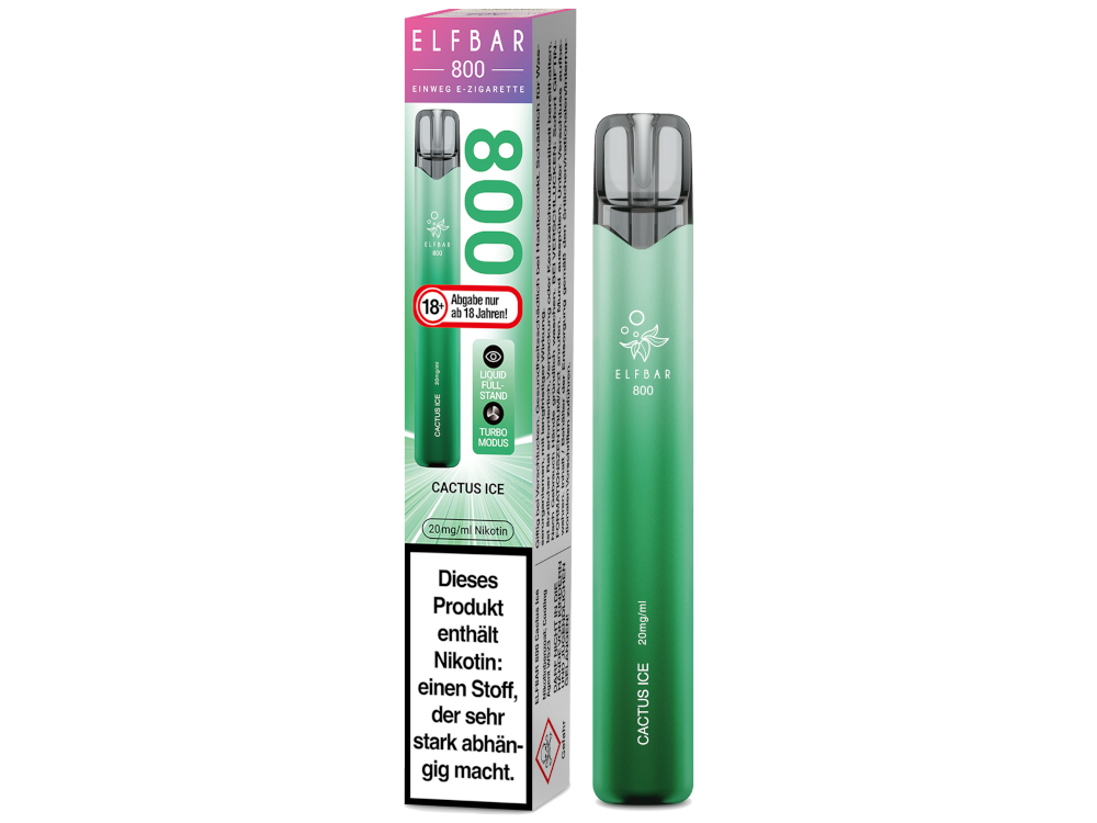 Elfbar 800 Einweg E-Zigarette - Prefilled - Cactus Ice - 20 mg/ml