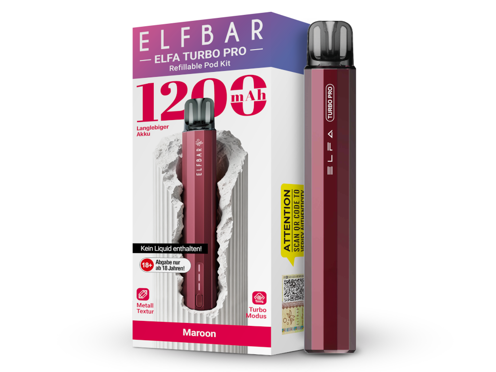 Elfbar Elfa Turbo Pro Set Bordeaux Elfbar Elfa Turbo Pro Set Bordeaux