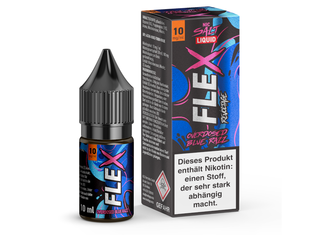 Revoltage - FLEX Nikotinsalz Liquid - Blue Razz - 10 mg/ml