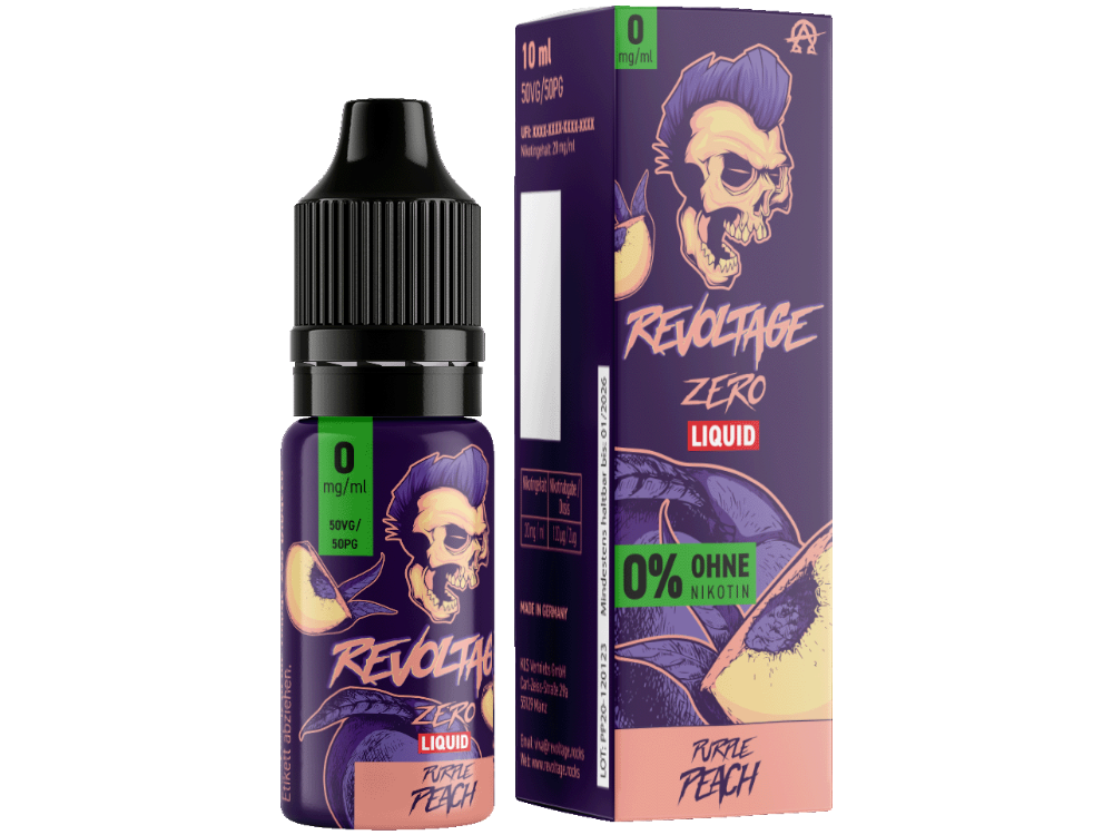 Revoltage - Tobacco Gold - Hybrid Nikotinsalz Liquid - Purple Peach - 0 mg/ml