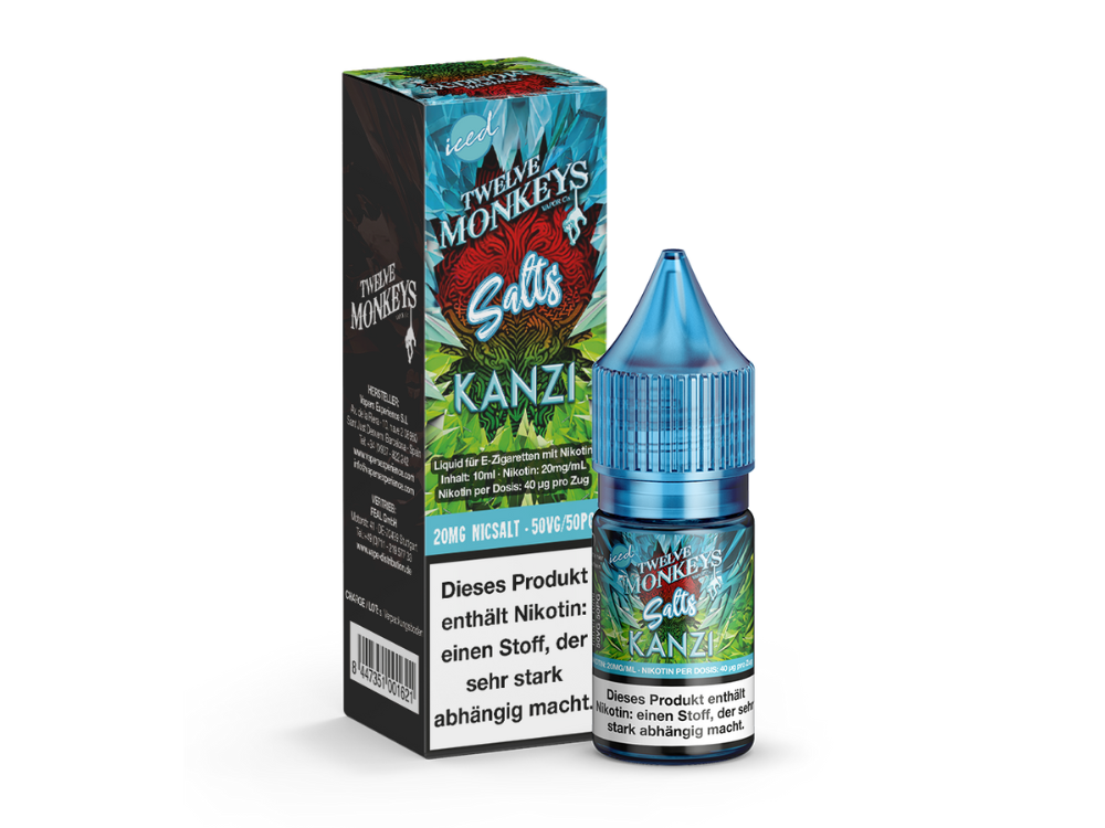 Twelve Monkeys - Iced - Nikotinsalz Liquid - Kanzi - 20 mg/ml
