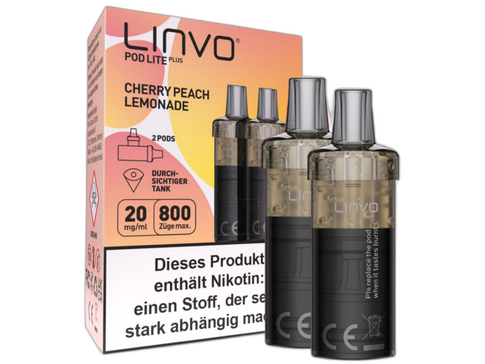 Linvo - Pod Lite Plus Cartridge 20 mg/ml - Prefilled - Cherry Peach Lemonade