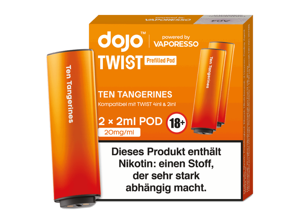 Vaporesso - Dojo - Twist Pod Ten Tangerines 20 mg/ml (2 Stück pro Packung) 10er Packung