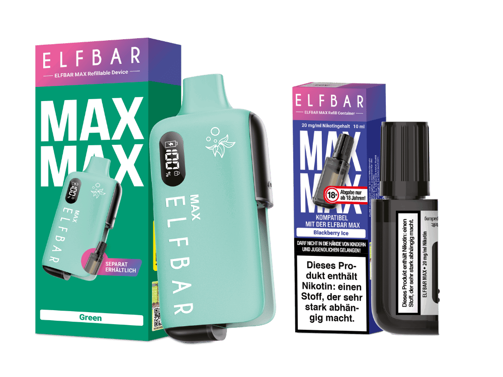 Elfbar Max Set inkl. Liquid Pod - Green - Blackberry Ice