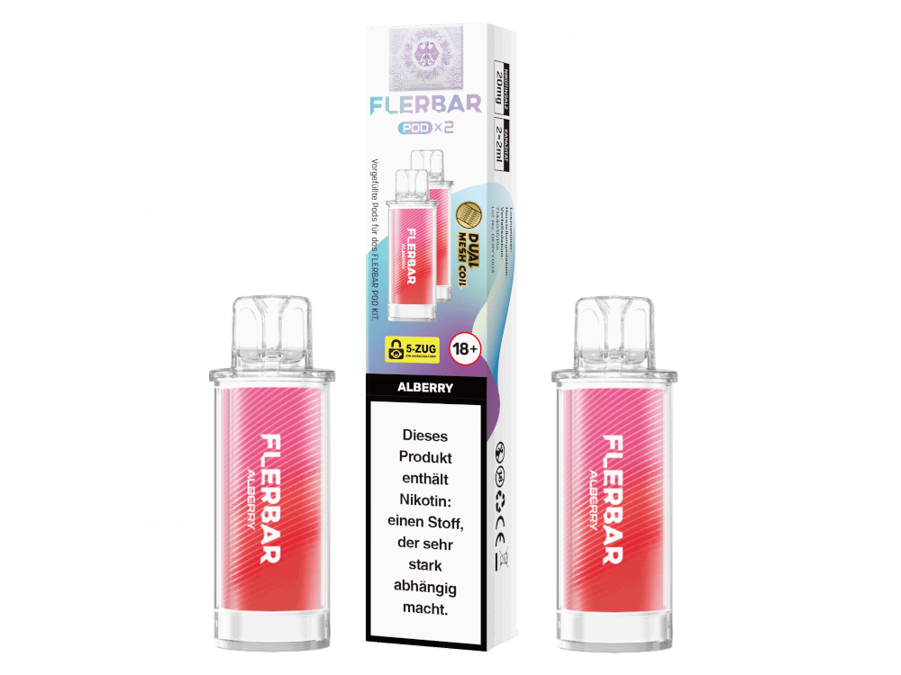 Flerbar - POD Alberry 20 mg/ml (2 Stück pro Packung) 10er Packung