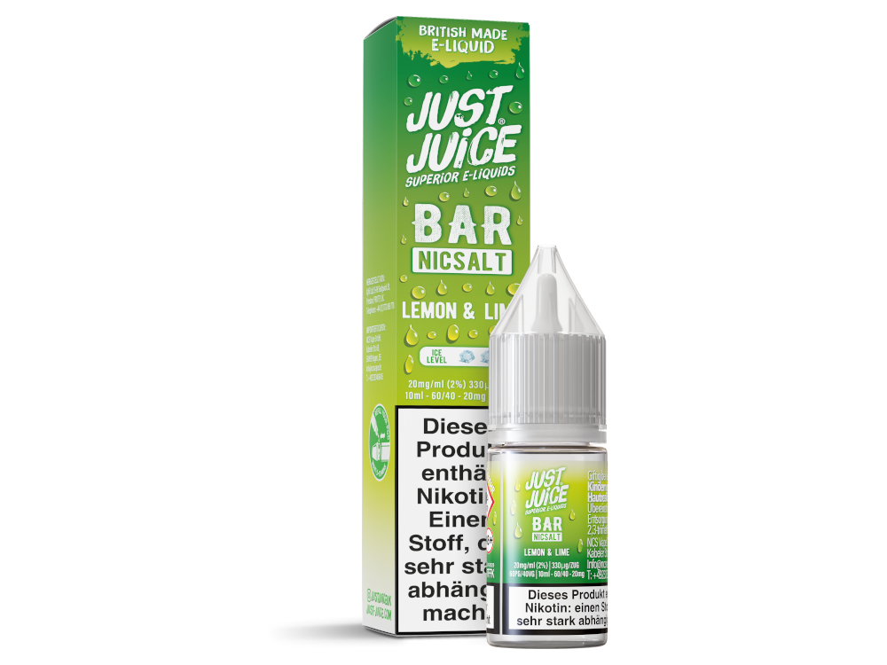 Just Juice - Bar - Nikotinsalz Liquid - Lemon & Lime - 20 mg/ml