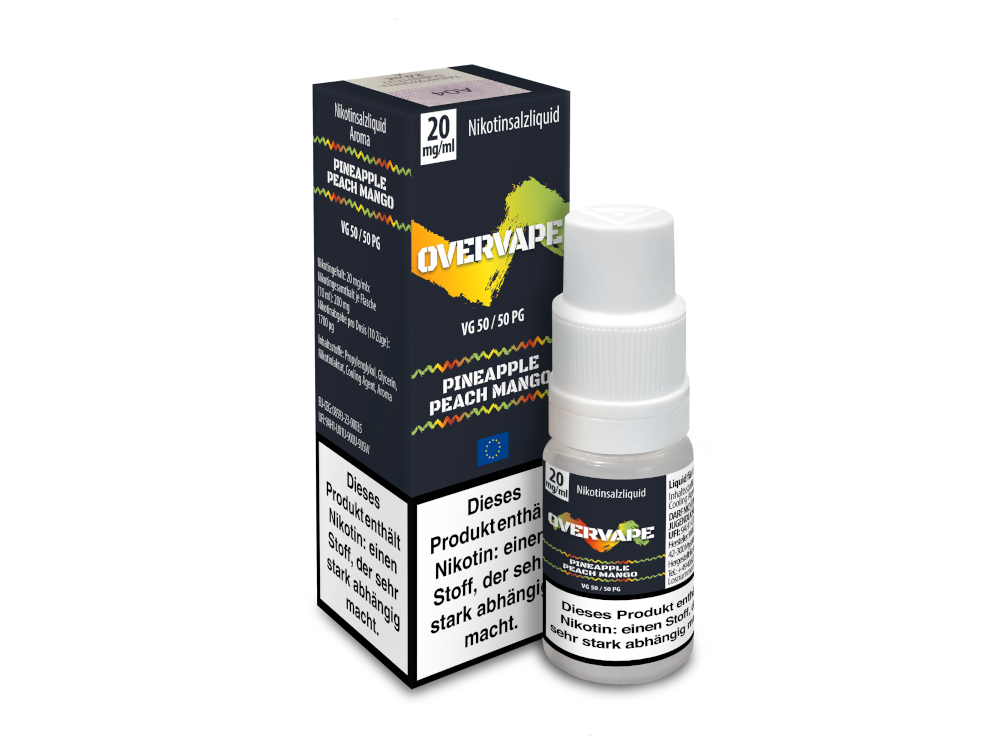 Overvape - Nikotinsalz Liquid - Pineapple Peach Mango - 20 mg/ml