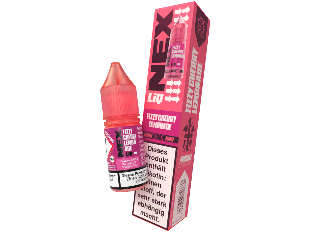 Pod Salt - NexLiq - Nikotinsalz Liquid - Fizzy Cherry Lemonade - 10 mg/ml