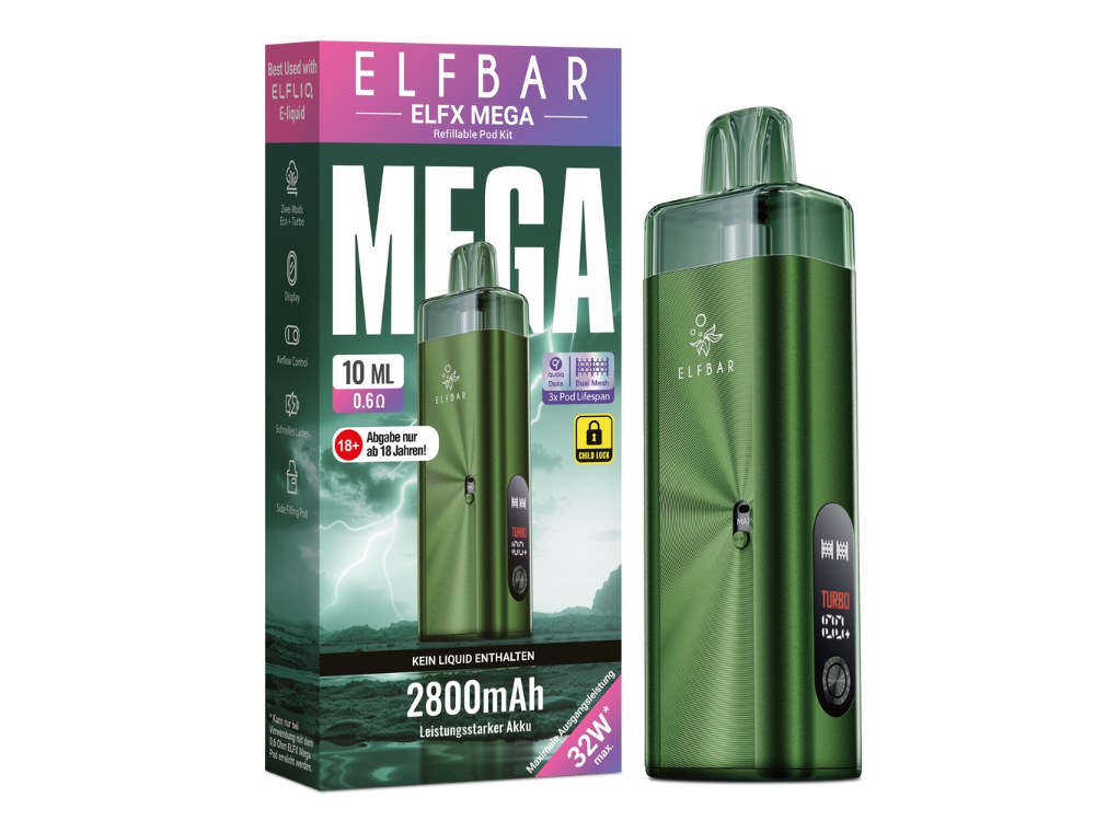 Elfbar ELFX Mega Set Grün Elfbar ELFX Mega Set Grün