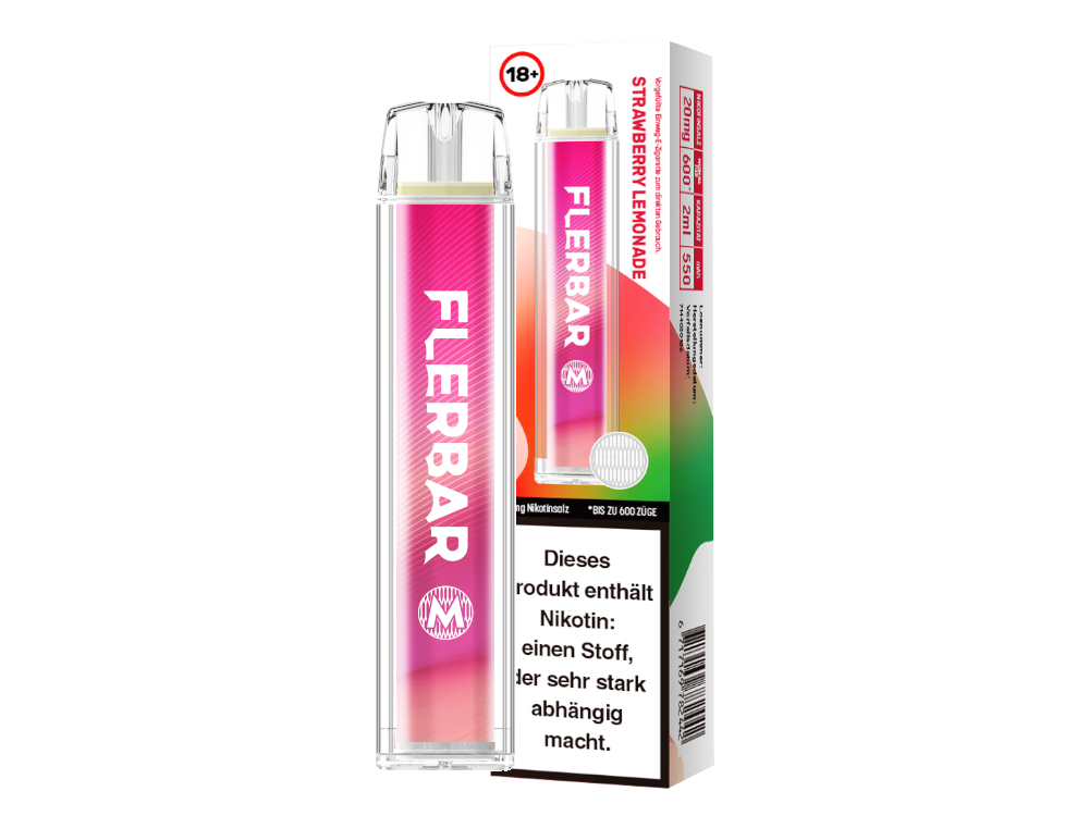 Flerbar - M Einweg E-Zigarette - Prefilled - Strawberry Lemonade - 20 mg/ml