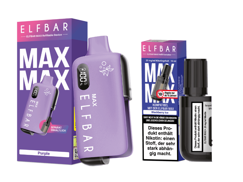 Elfbar Max Set inkl. Liquid Pod - Purple - Blackberry Ice