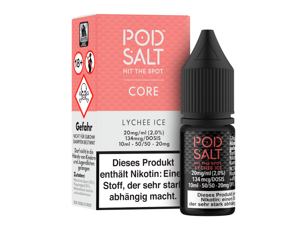 Pod Salt Core - Nikotinsalz Liquid - Lychee Ice - 20 mg/ml