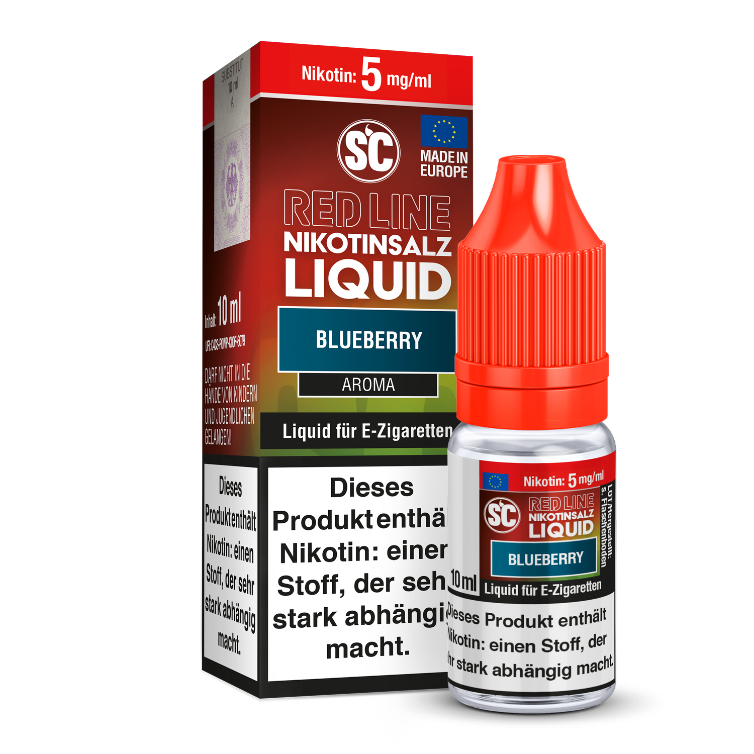 SC - Red Line - Blueberry - Nikotinsalz Liquid - 5 mg/ml