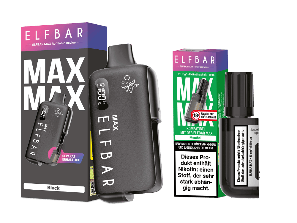 Elfbar Max Set inkl. Liquid Pod - black - Menthol