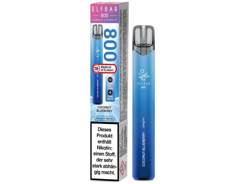 Elfbar 800 Einweg E-Zigarette - Prefilled - Coconut Blueberry - 20 mg/ml