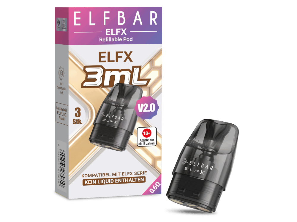 Elfbar - Elfx Pod V2.0 0,6 Ohm 3 ml (3 Stück pro Packung)