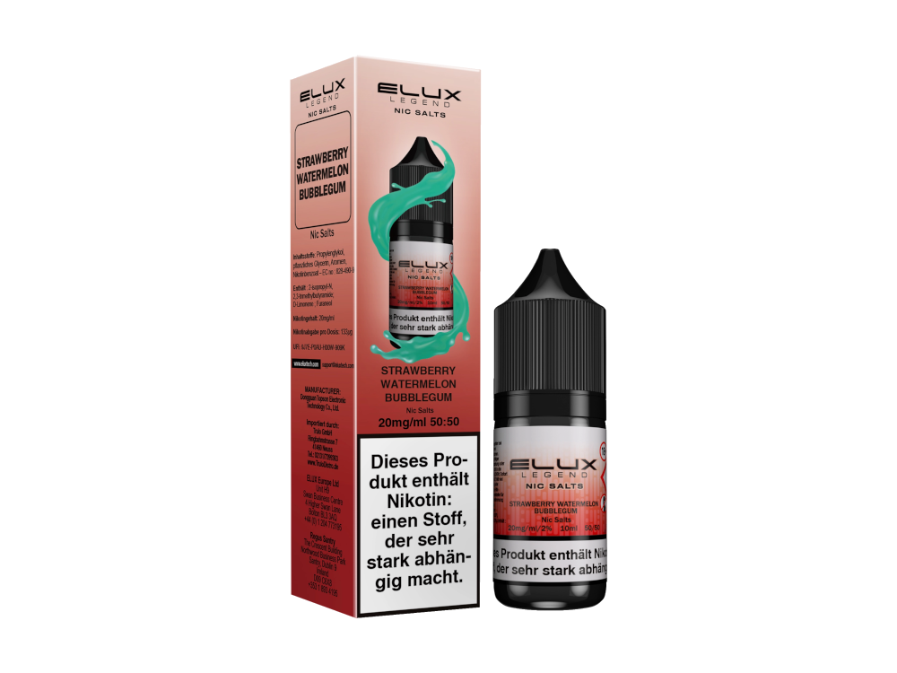 Elux - Nikotinsalz Liquid - Strawberry Watermelon Bubblegum