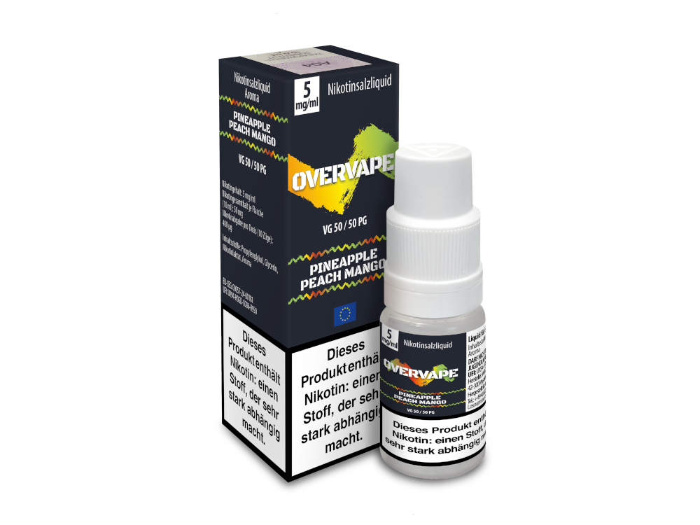 Overvape - Pineapple Peach Mango - Nikotinsalz Liquid 5 mg/ml
