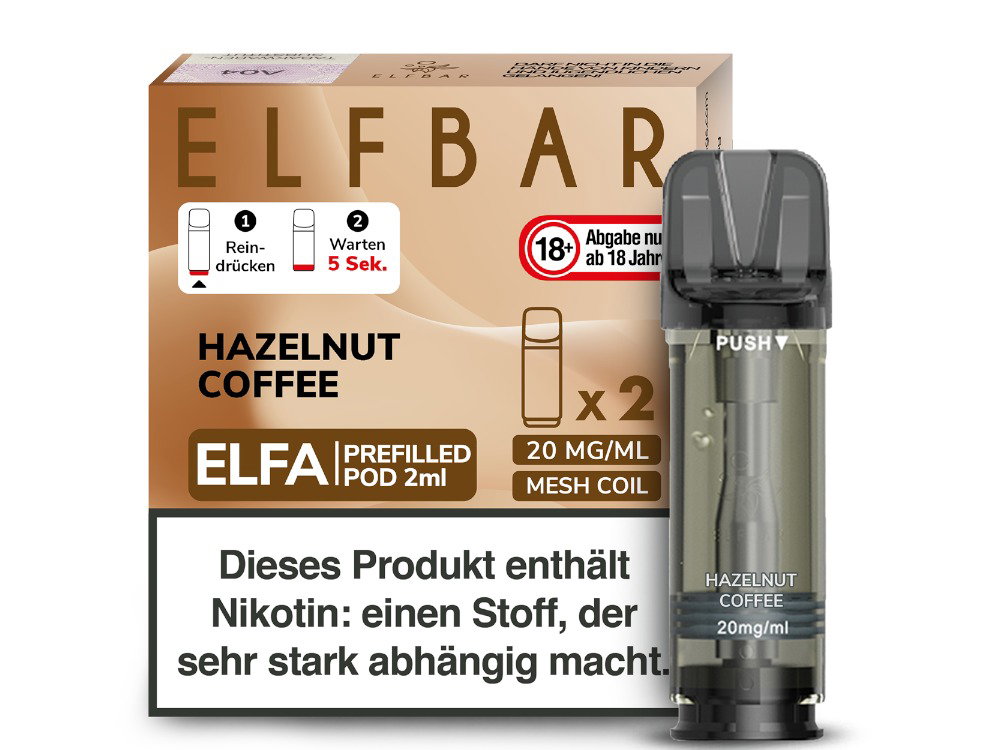 Elfbar Elfa Pod 20 mg/ml - Prefilled - Hazelnut Coffee