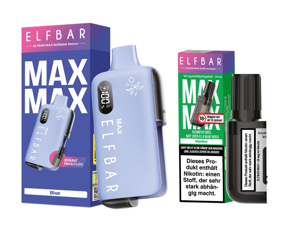 Elfbar Max Set inkl. Liquid Pod - Blue - Menthol