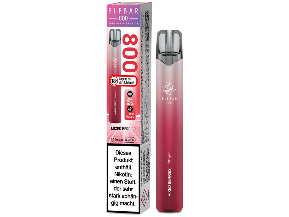Elfbar 800 Einweg E-Zigarette - Prefilled - Mixed Berries - 20 mg/ml