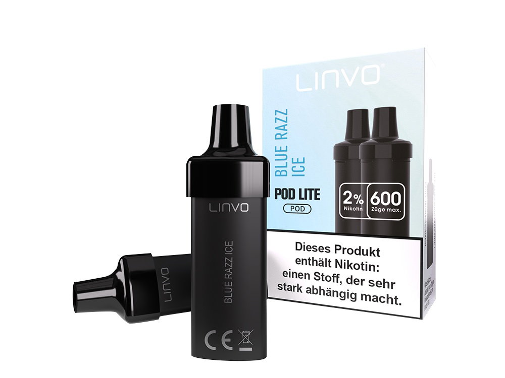 Linvo - Pod Lite Cartridge - Prefilled - Blue Razz Ice - 20 mg/ml
