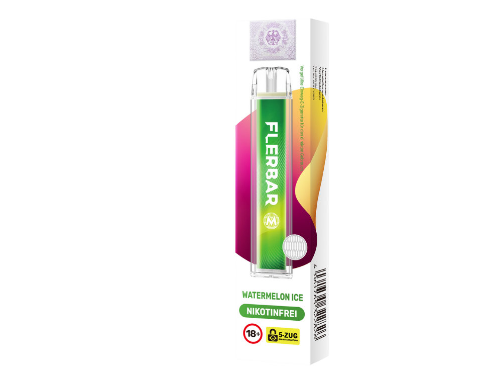 Flerbar - M Einweg E-Zigarette ohne Nikotin - Prefilled - Watermelon Ice - 0 mg/ml