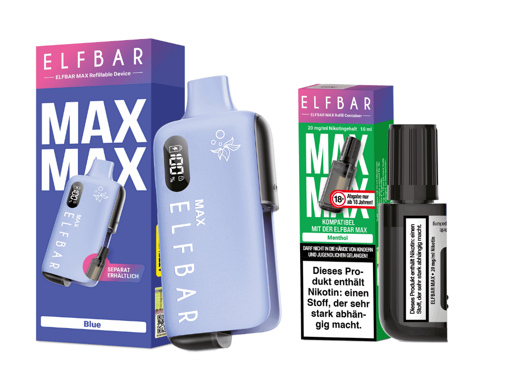 Elfbar Max Set inkl. Liquid Pod - Blue - Menthol