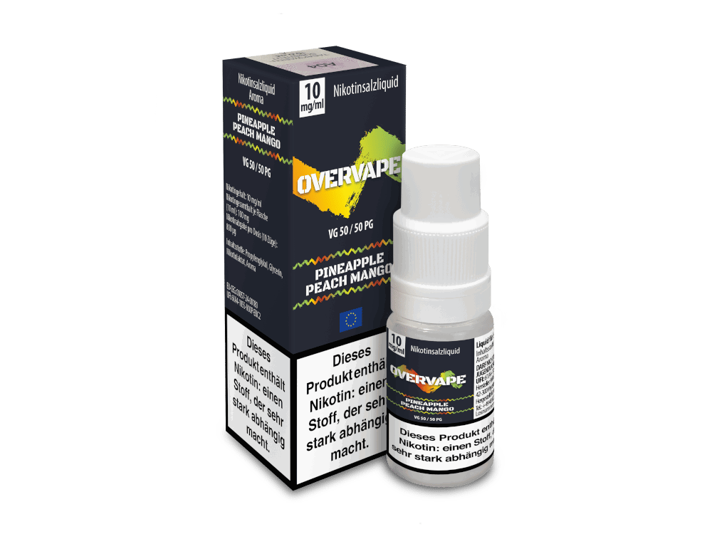 Overvape - Pineapple Peach Mango - Nikotinsalz Liquid 10 mg/ml