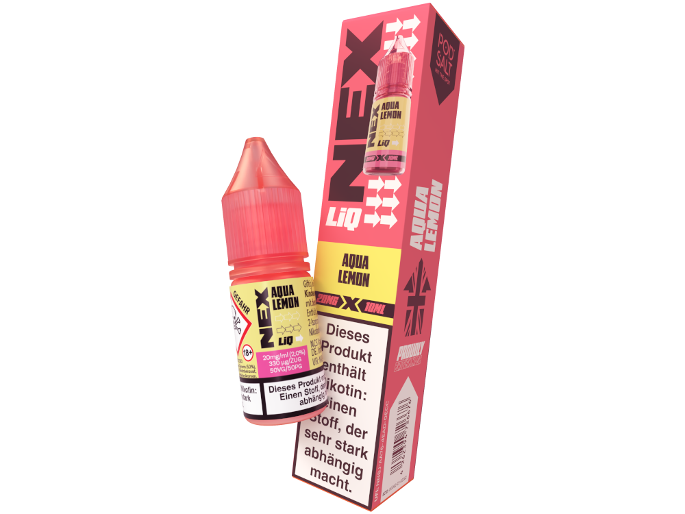 Pod Salt - NexLiq - Nikotinsalz Liquid - Aqua Lemon - 20 mg/ml