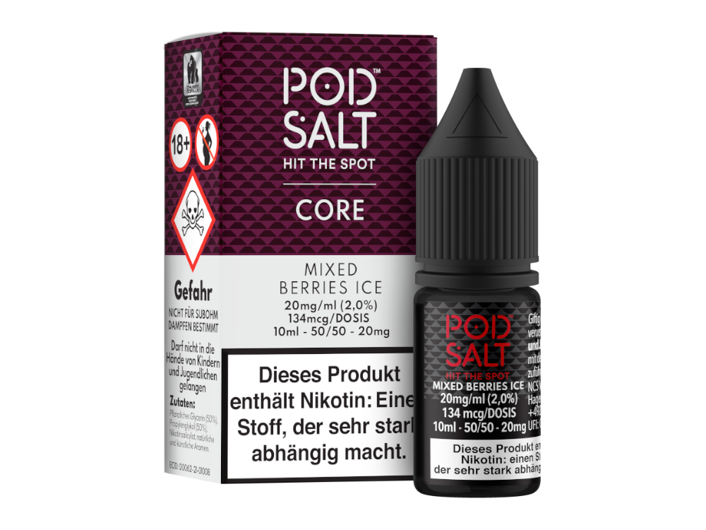 Pod Salt Core - Nikotinsalz Liquid - Mixed Berries Ice - 20 mg/ml