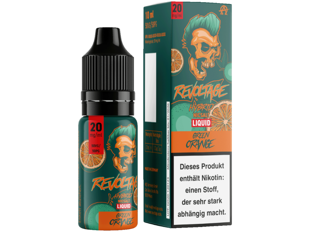 Revoltage - Tobacco Gold - Hybrid Nikotinsalz Liquid - Green Orange - 20 mg/ml
