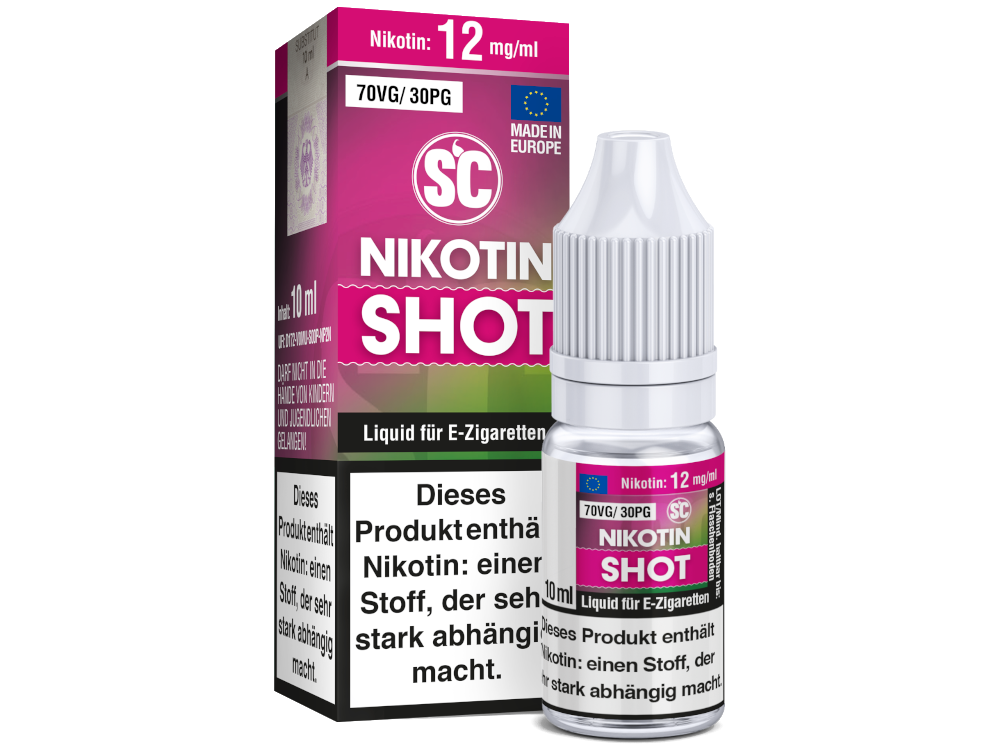SC - 10ml Nikotin Shot - 70VG / 30PG - 12 mg/ml