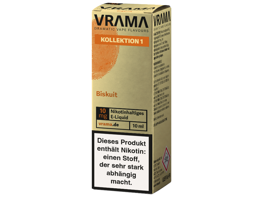 VRAMA - Kollektion 1 - Nikotinsalz Liquid - Biskuit