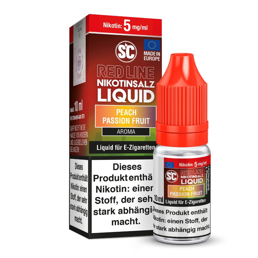 SC - Red Line - Peach Passion Fruit V2 - Nikotinsalz Liquid - 5 mg/ml