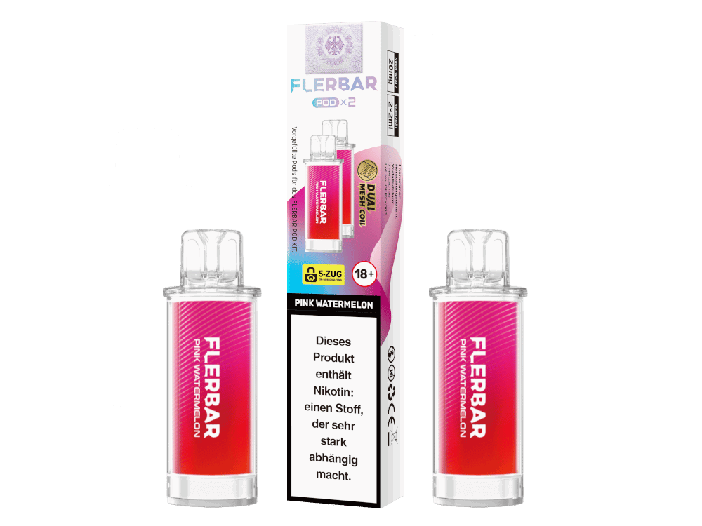 Flerbar - POD Pink Watermelon 20 mg/ml (2 Stück pro Packung) 10er Packung