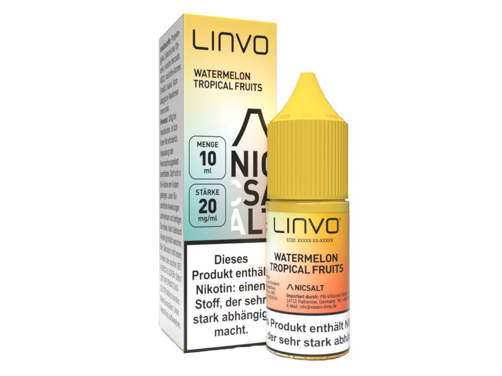 Linvo - Nikotinsalz Liquid - Watermelon Tropical Fruits - 20 mg/ml