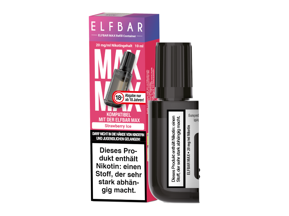 Elfbar - Max Refill Container - Prefilled - Strawberry Ice - 20 mg/ml