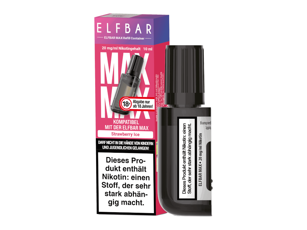 Elfbar - Max Refill Container - Prefilled - Strawberry Ice - 20 mg/ml