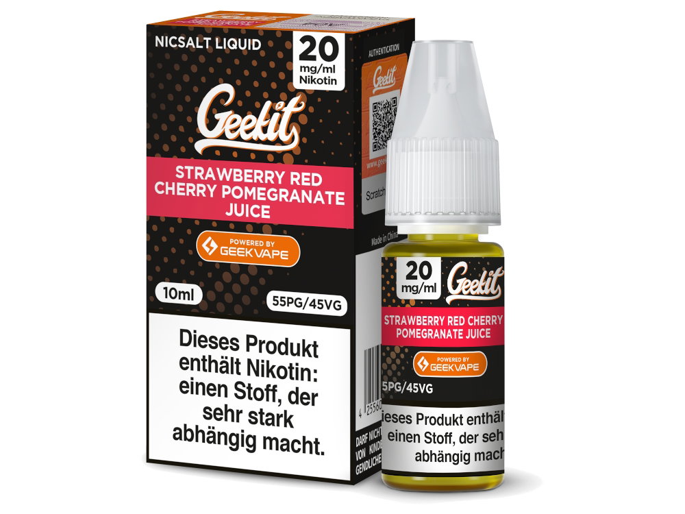 GeekVape - Geekit - Nikotinsalz Liquid - Strawberry Red Cherry Pomegranate Juice