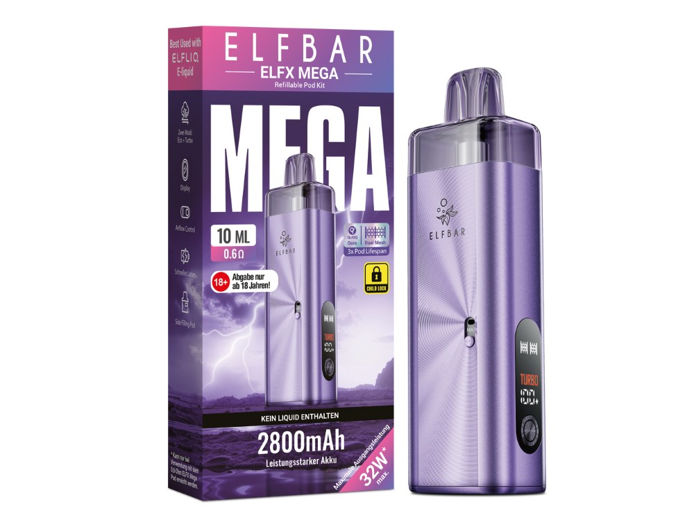 Elfbar ELFX Mega Set Lila Elfbar ELFX Mega Set Lila