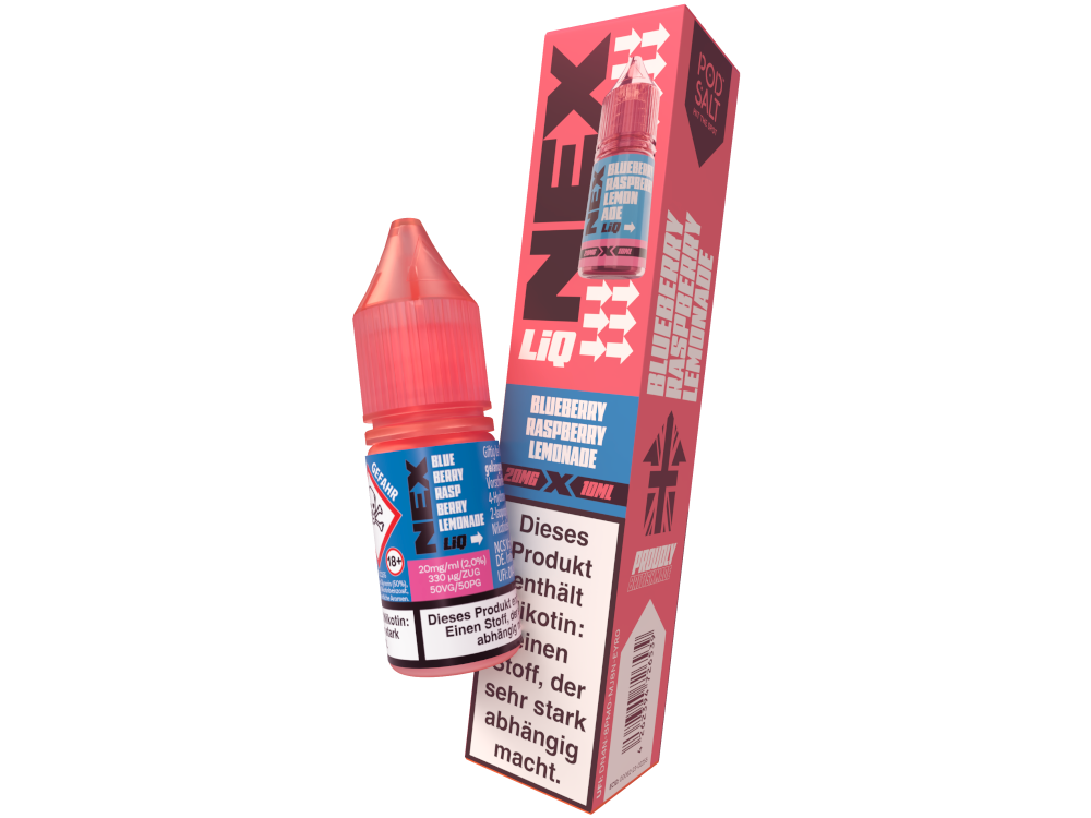 Pod Salt - NexLiq - Nikotinsalz Liquid - Blueberry Raspberry Lemonade - 20 mg/ml