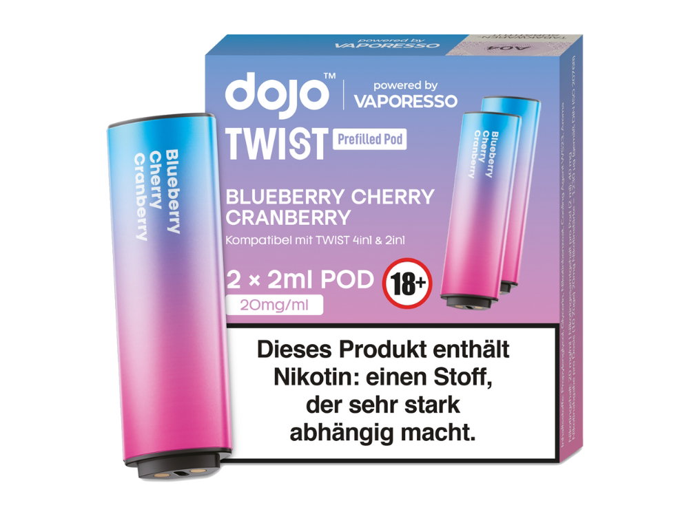 Vaporesso - Dojo - Twist Pod 20 mg/ml - Prefilled - Blueberry Cherry Cranberry