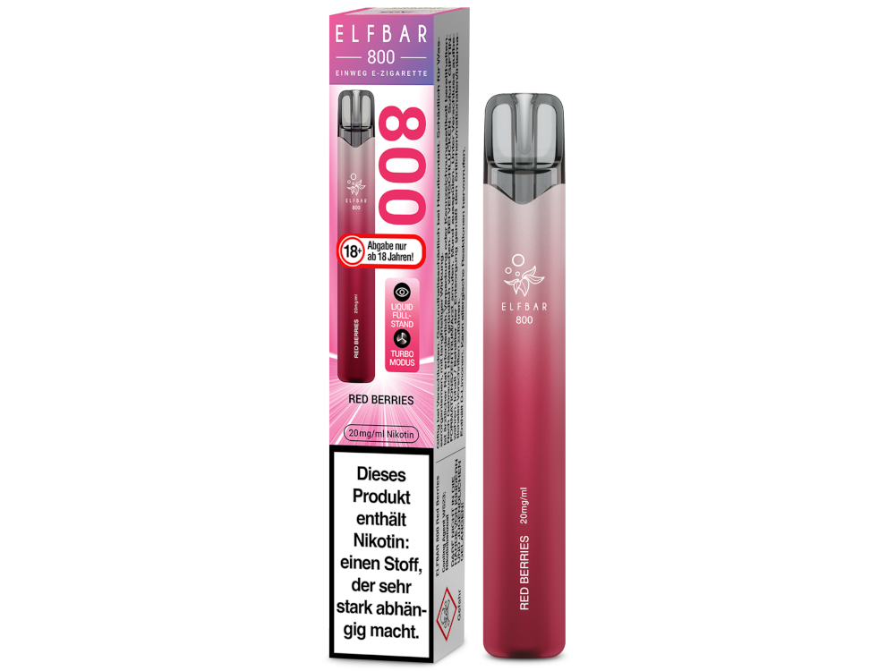 Elfbar 800 Einweg E-Zigarette - Prefilled - Red Berries - 20 mg/ml