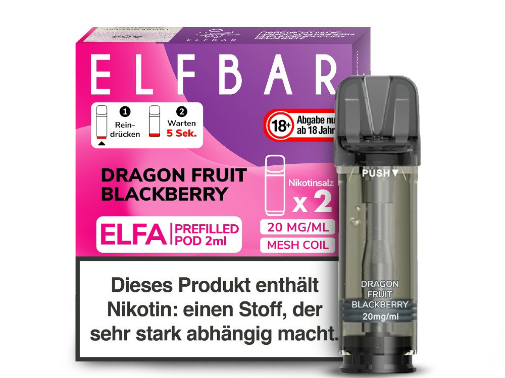 Elfbar Elfa Pod 20 mg/ml - Prefilled - Dragon Fruit Blackberry